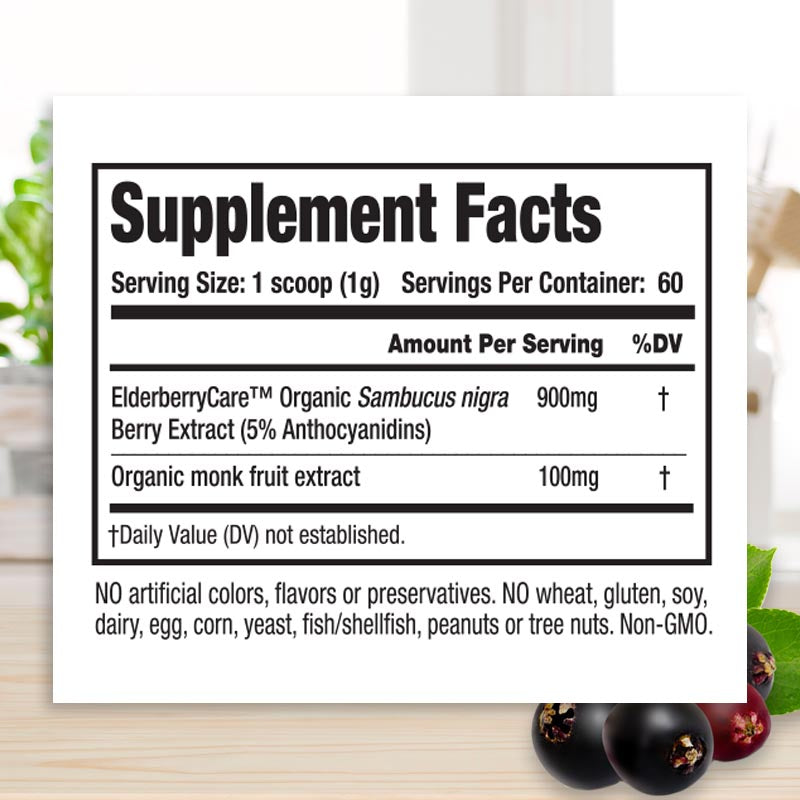 ElderberryCare™ Powder - 10 times the concentration of regular Elderberry